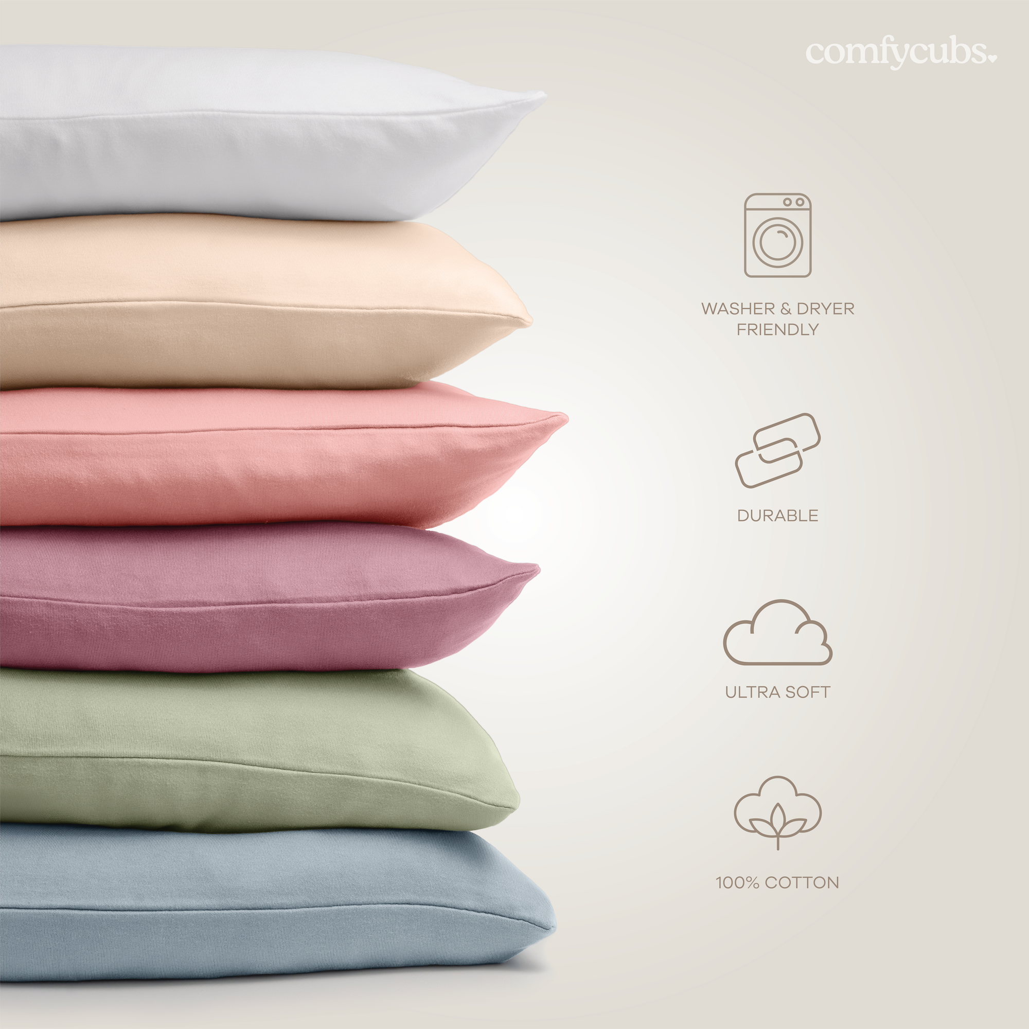 Toddler Pillow, Breathable Kids Travel Pillow by Comfy Cubs