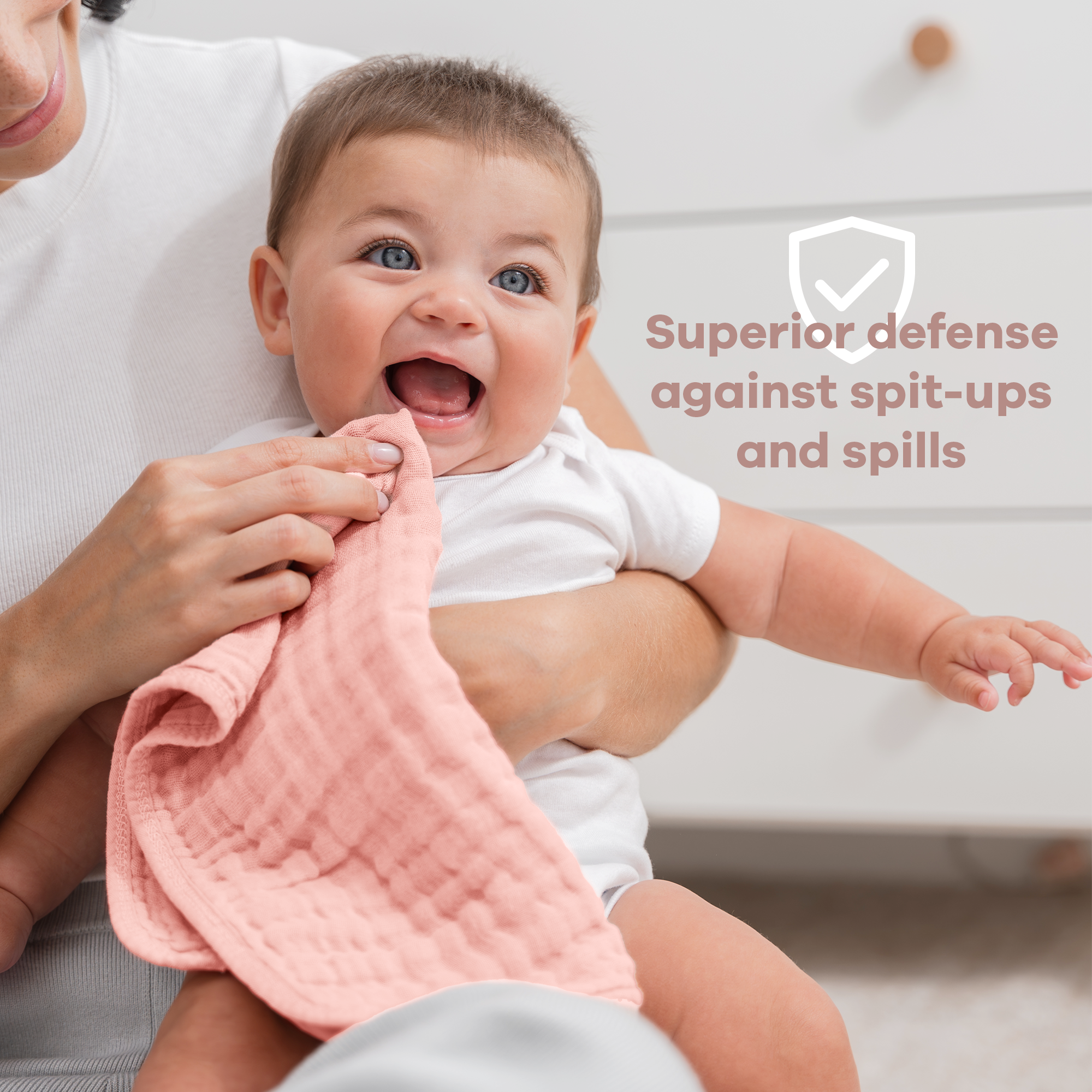 Baby Burp Cloths - 100% Muslin Cotton by Comfy Cubs