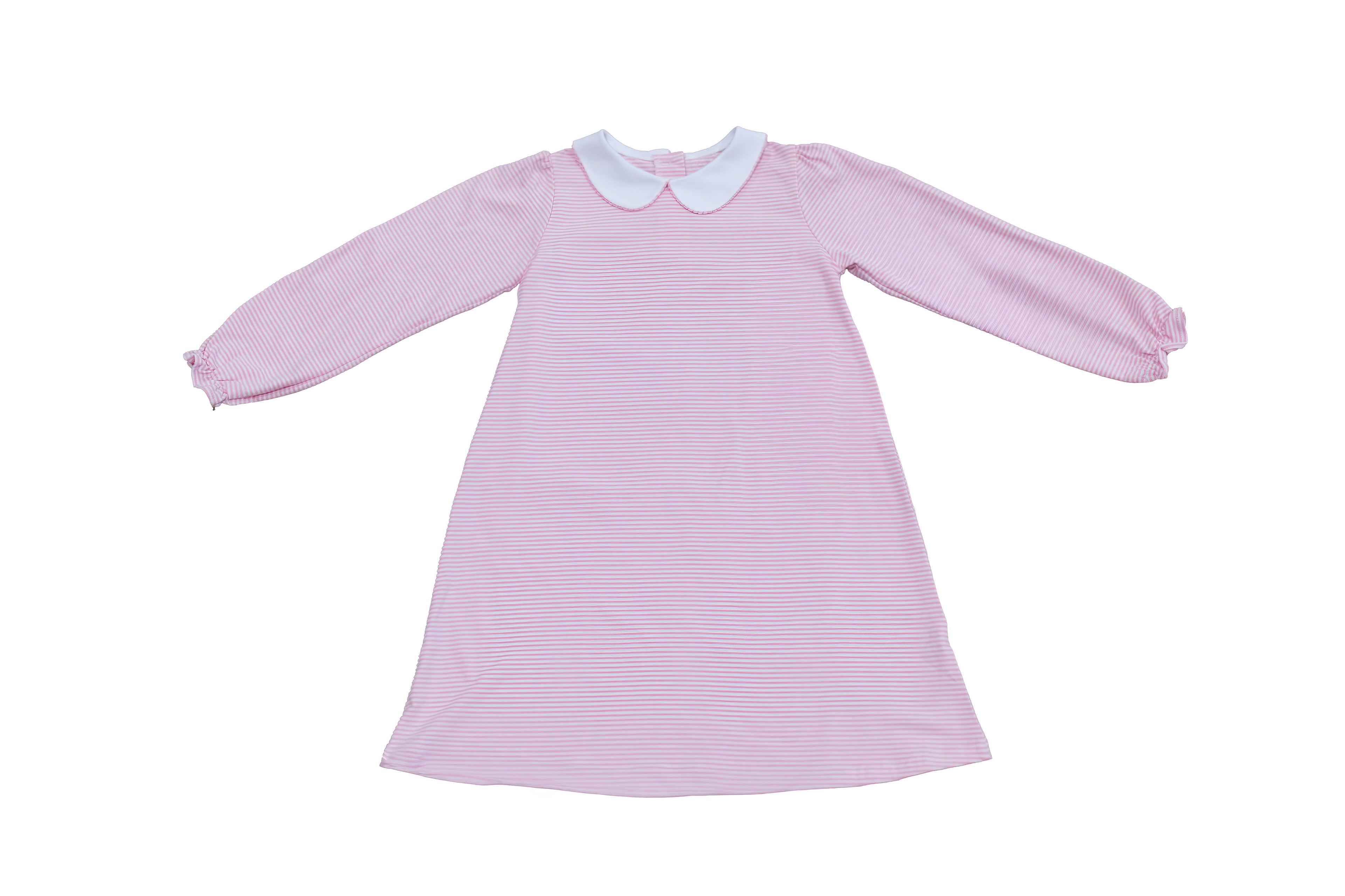 Long Sleeve Peter Pan Stripe Swing Dress