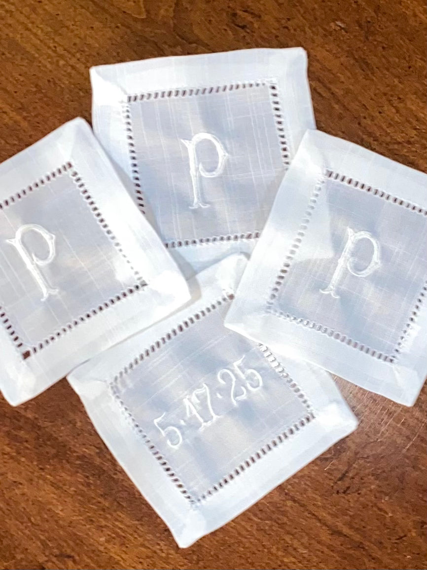 Cocktail Napkin With Hemstitch Border