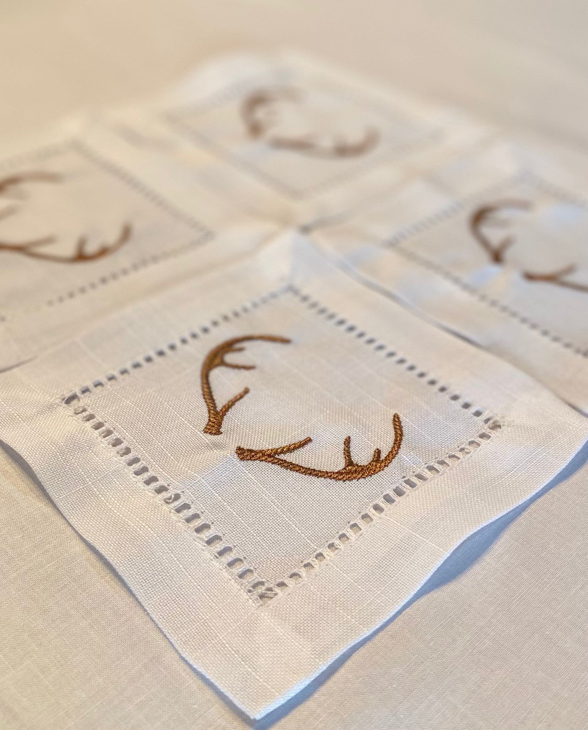 Cocktail Napkin With Hemstitch Border