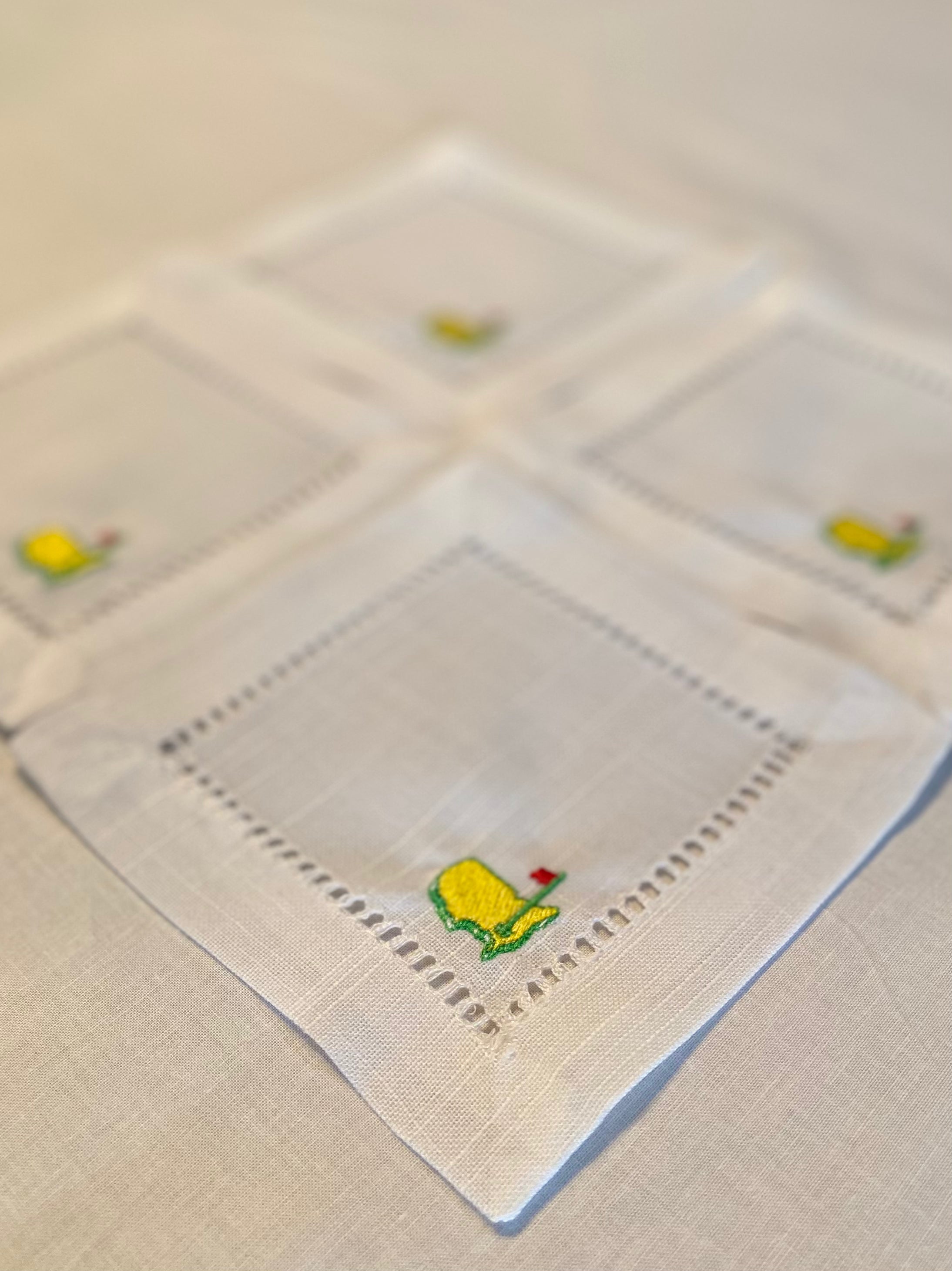 Cocktail Napkin With Hemstitch Border