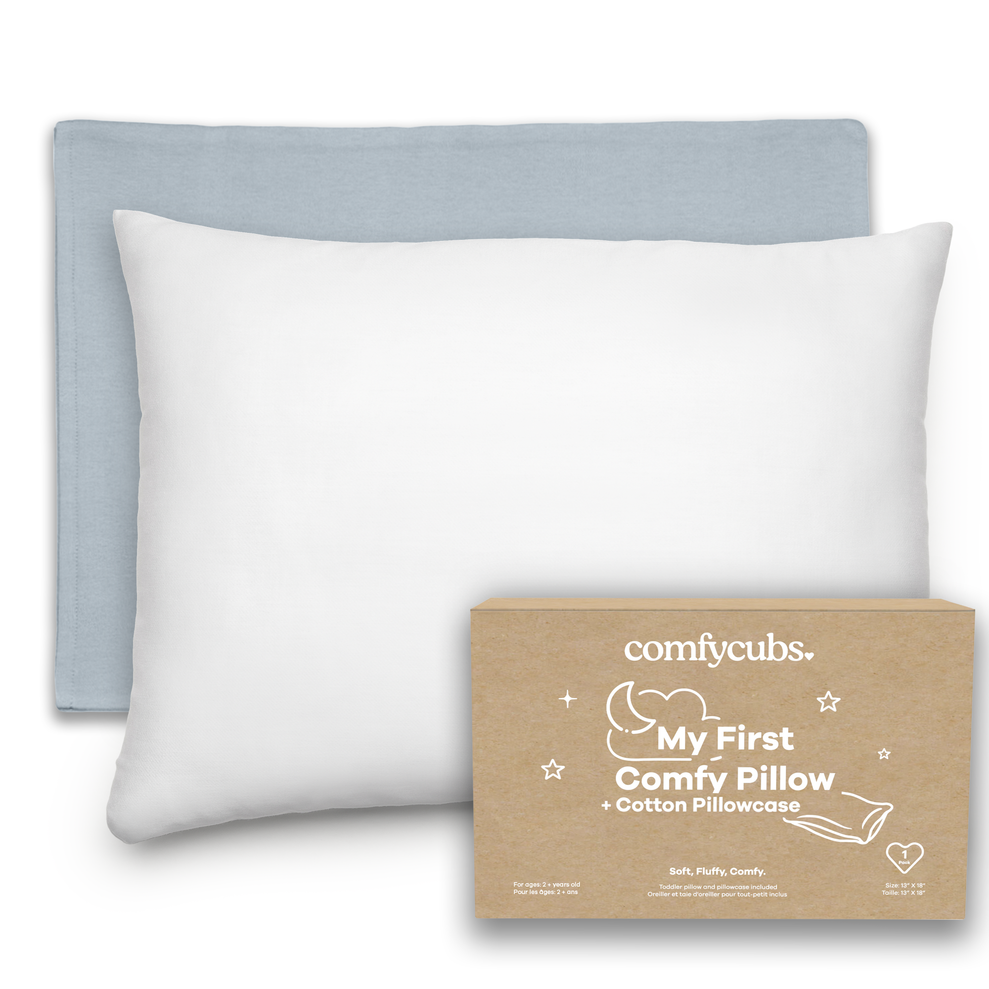 Toddler Pillow, Breathable Kids Travel Pillow by Comfy Cubs