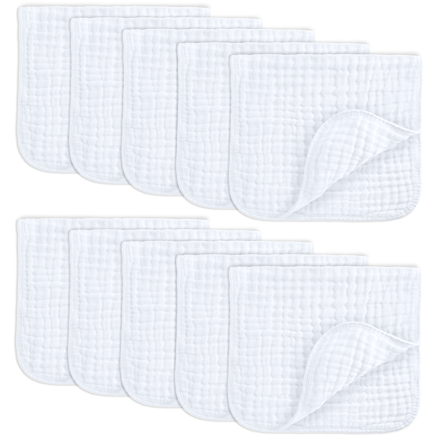 Baby Burp Cloths - 100% Muslin Cotton by Comfy Cubs