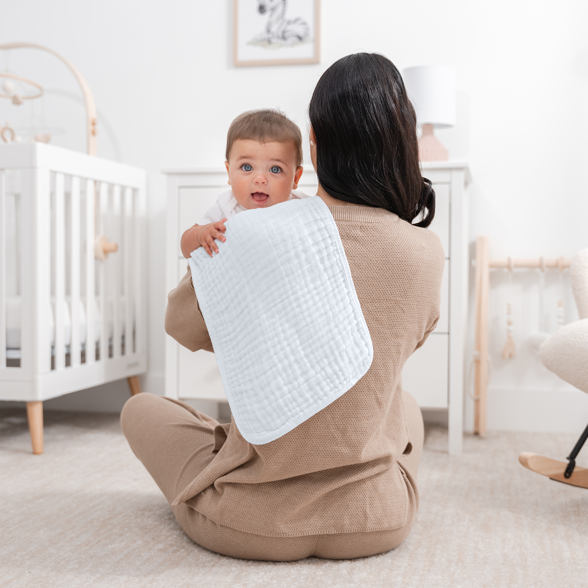Baby Burp Cloths - 100% Muslin Cotton by Comfy Cubs