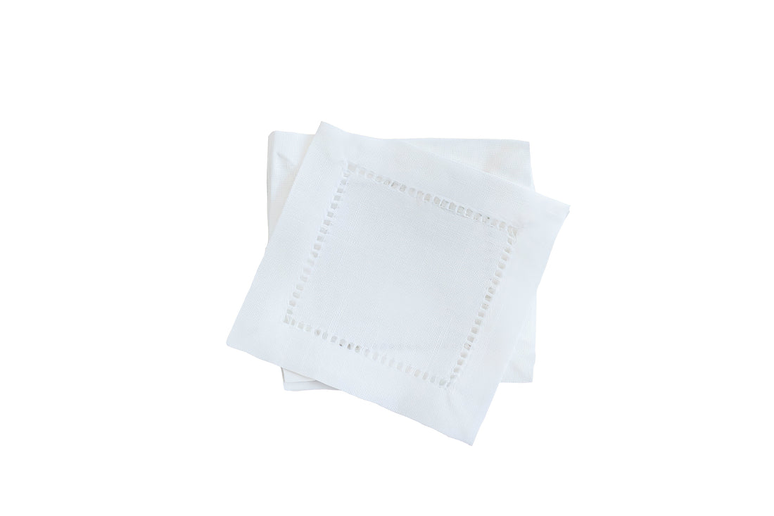 Cocktail Napkin With Hemstitch Border