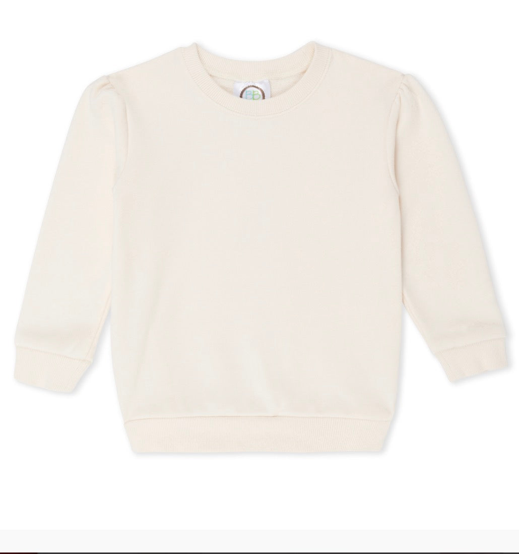 Girls Puff Sleeve Sweatshirt