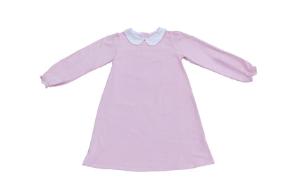 Long Sleeve Peter Pan Stripe Swing Dress