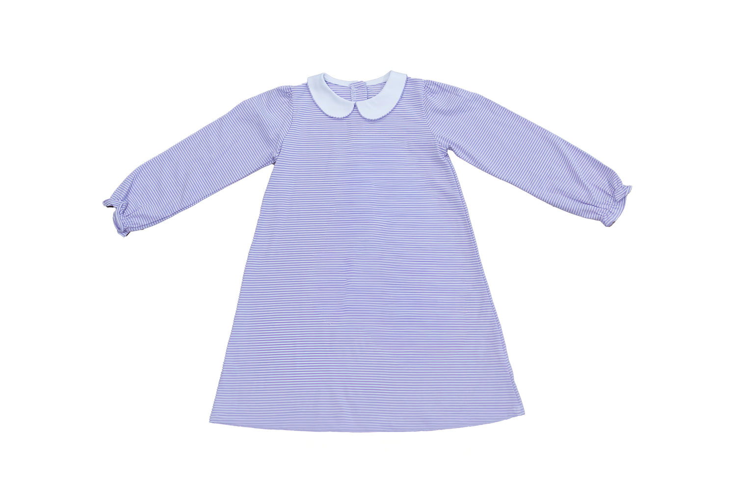 Long Sleeve Peter Pan Stripe Swing Dress