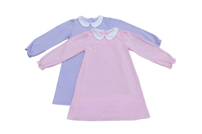 Long Sleeve Peter Pan Stripe Swing Dress