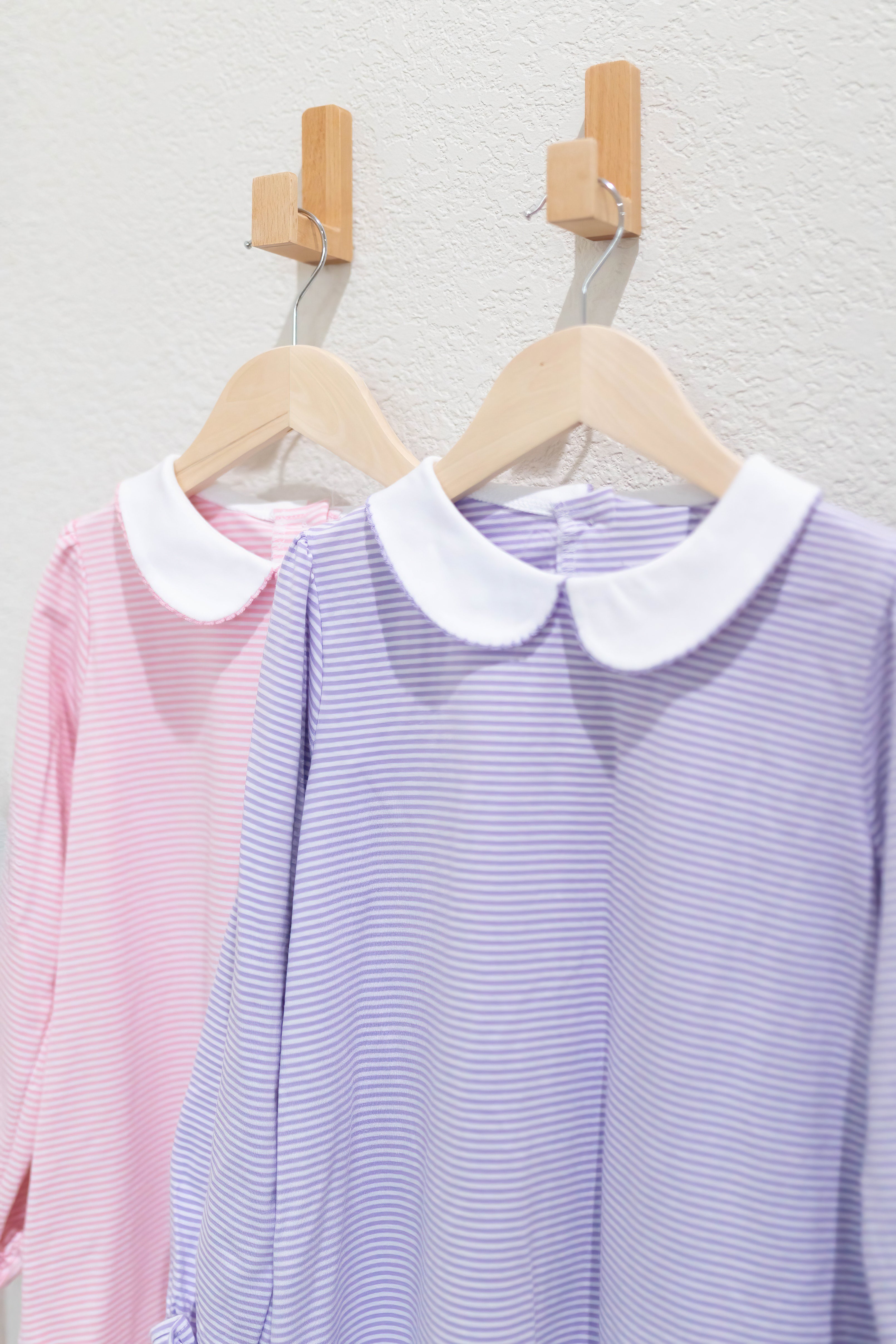 Long Sleeve Peter Pan Stripe Swing Dress