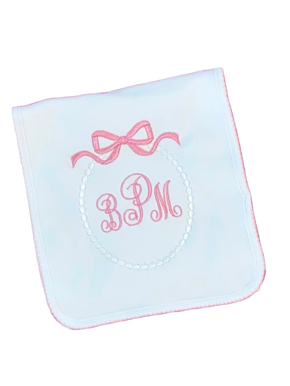 Picot Trim Burp Cloth