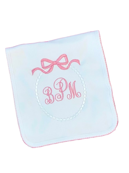 Picot Trim Burp Cloth