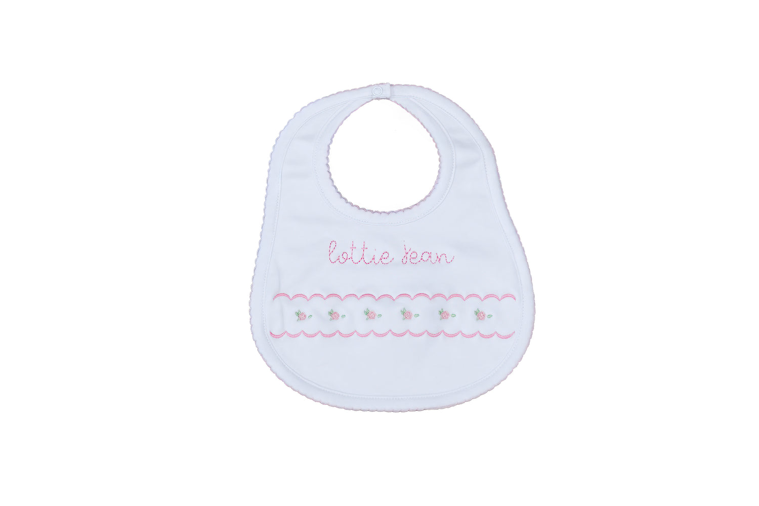 Picot Trim Baby Bib