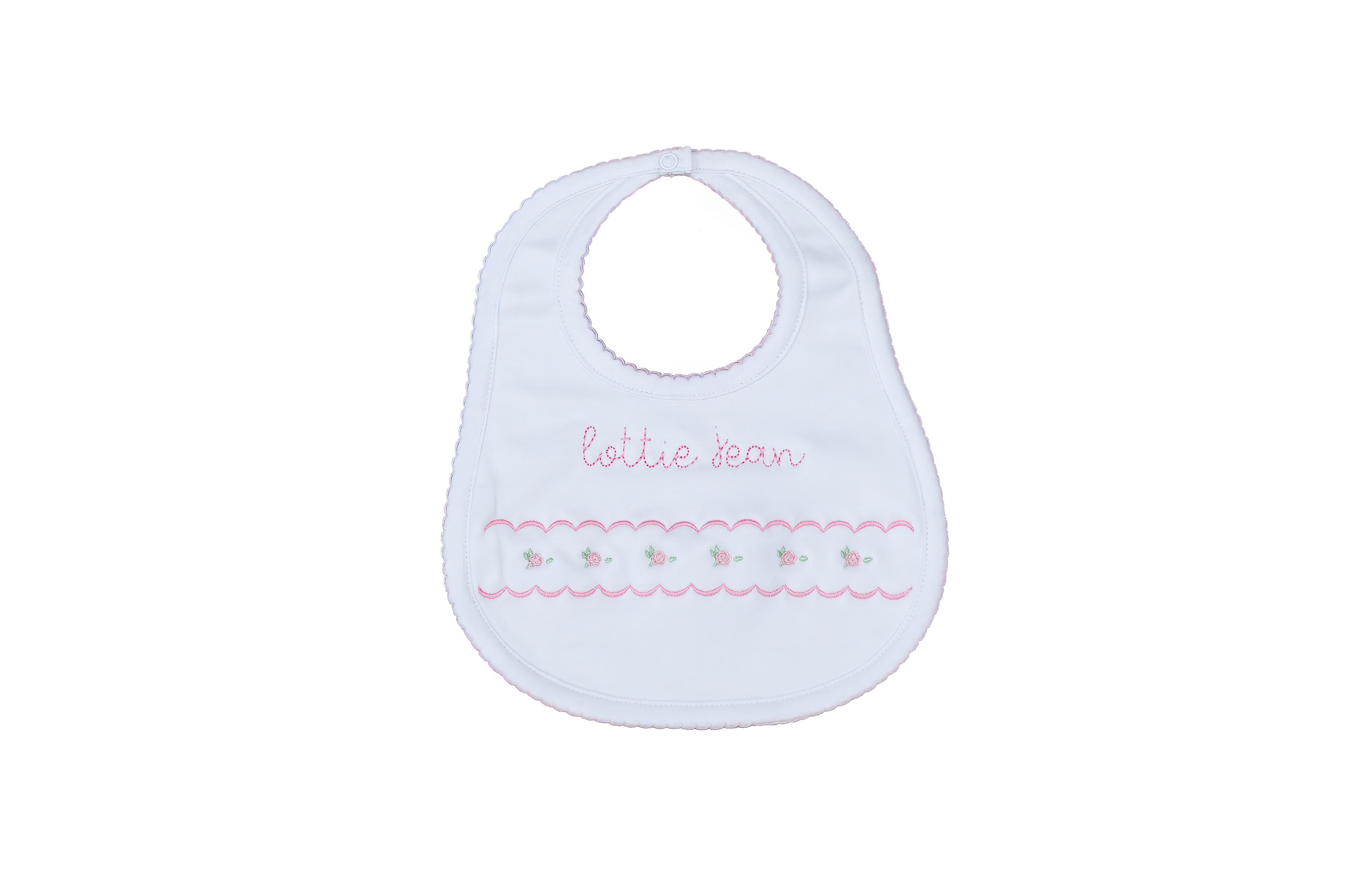 Picot Trim Baby Bib