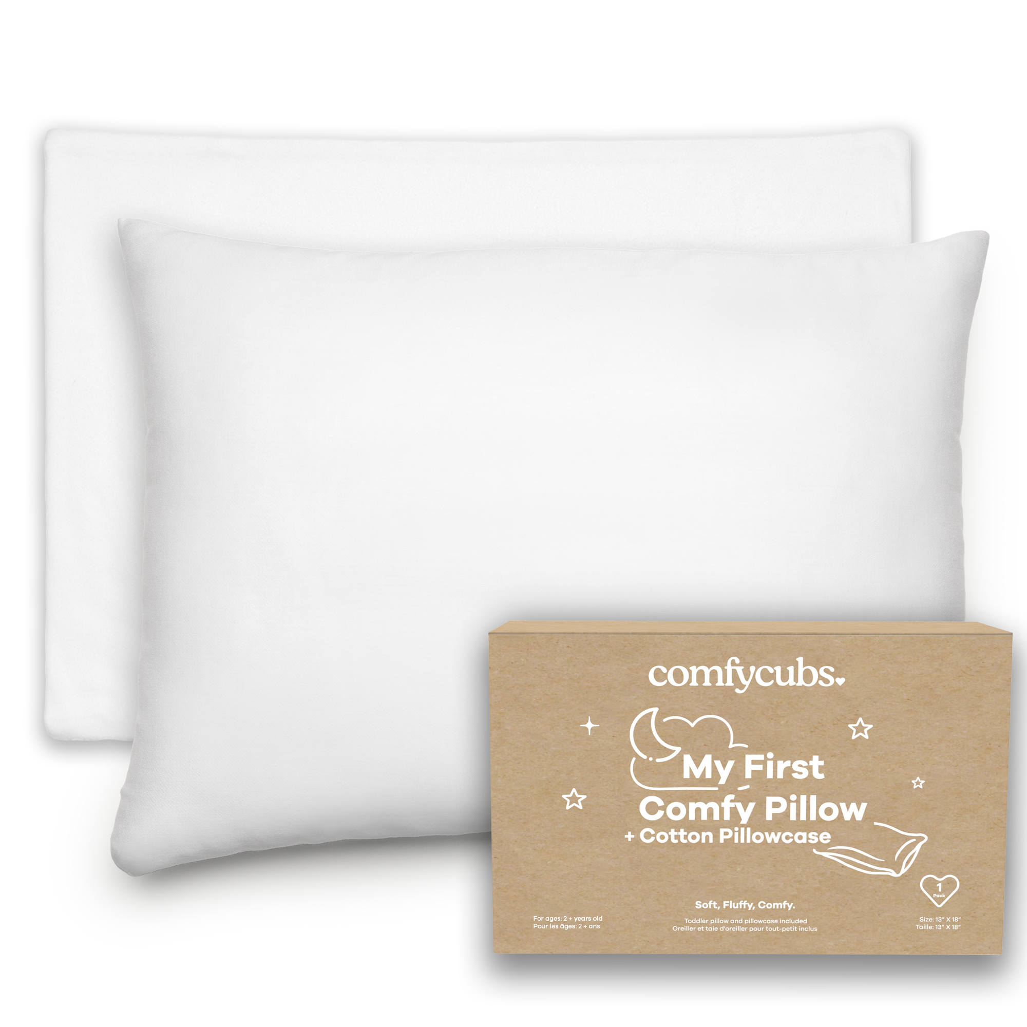 Toddler Pillow, Breathable Kids Travel Pillow by Comfy Cubs